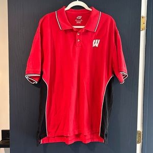 XL Wisconsin Badgers Spike Sports performance activewear polo - 🥂 sale!